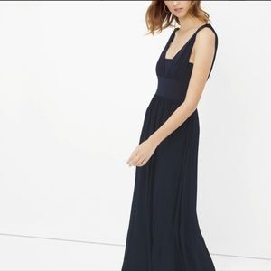NWOT Genius Chiffon Convertible Navy Gown